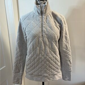 Gray Quilted Pullover